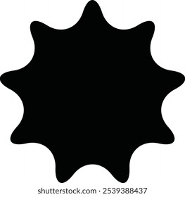 Black graphic design elements for decoration, Circle, Square and Oval Elements, Shapes for Stickers