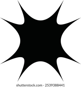 Elementos de Diseño gráfico negro para decoración, Elementos circulares, cuadrados y ovalados, Formas para pegatinas