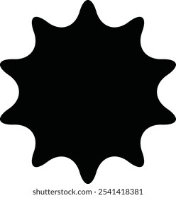 Black graphic design elements for decoration, Circle, Square and Oval Elements, Shapes for Stickers