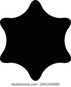 Elementos de Diseño gráfico negro para decoración, Elementos circulares, cuadrados y ovalados, Formas para pegatinas