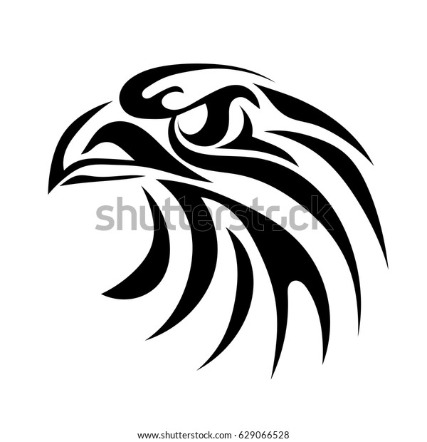 Black Graphic Image Eagle Head On Stock Vector (Royalty Free) 629066528