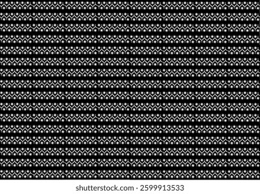 Black graphic pattern for fabric printing