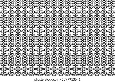Black graphic pattern for fabric printing