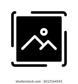 Black Graphic Representing Photo Selection Focus or Target Area Tool