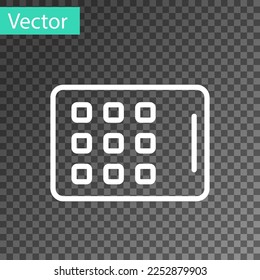 Black Graphic tablet icon isolated on transparent background.  Vector