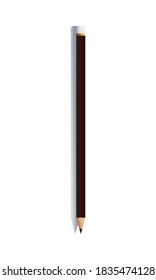 black graphite pencil with shadow vector illustration design