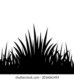 Black grass background. Vector illustration.
