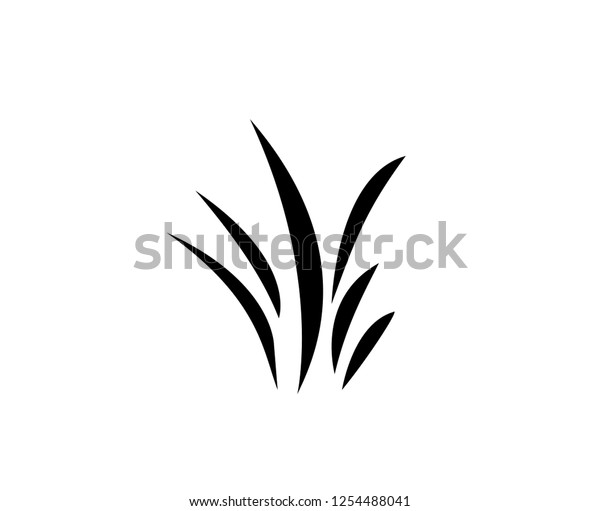 Black Grass Gazon Vector Icon Web Stock Vector (Royalty Free) 1254488041