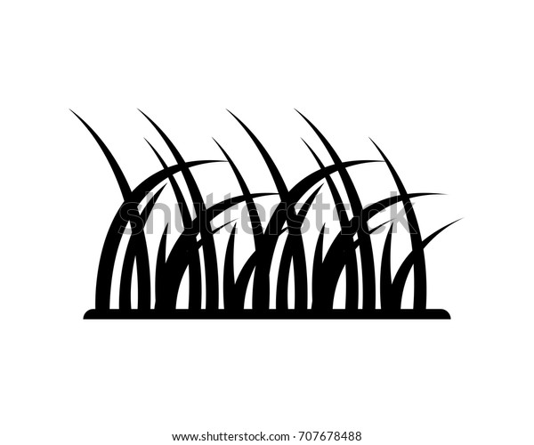 Black Grass Silhouette Stock Vector (Royalty Free) 707678488