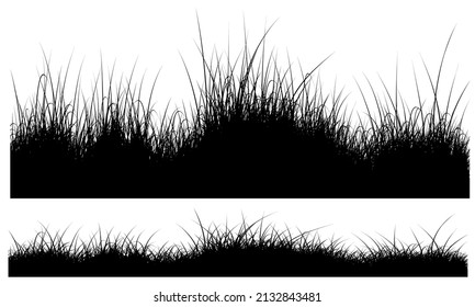 black grass silhouette, black grass vector