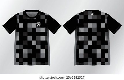 black and gray abstract background pattern for sport jersey design mockup