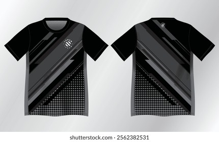 black and gray abstract background pattern for sport jersey design mockup