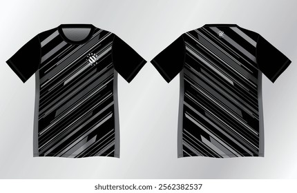 black and gray abstract background pattern for sport jersey design mockup