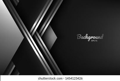Black and gray abstract vector background images Modern concept Triangle geometry