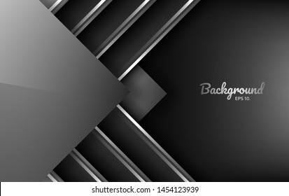 Black and gray abstract vector background images Modern concept Triangle geometry