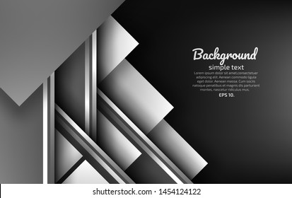 Black and gray abstract vector background images Modern concept Triangle geometry