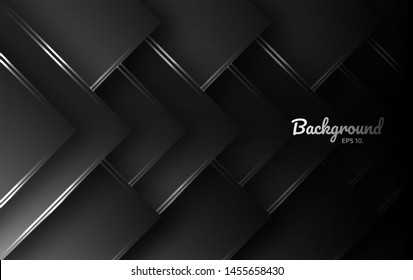 Black and gray abstract vector background images Triangular geometry Modern color gradation