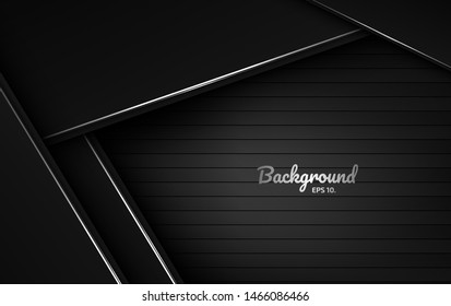 Black and gray abstract vector background images. Modern geometric design concepts 