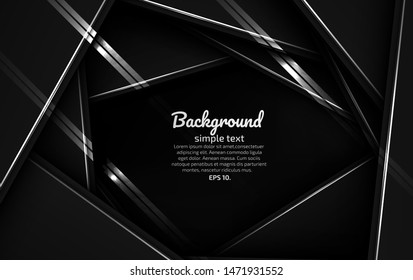 Black and gray abstract vector background images. Modern geometric design concepts .