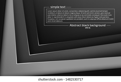 Black and gray abstract vector background images Modern geometric design concepts 