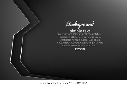 Black and gray abstract vector background images Modern geometric design concepts 