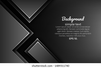 Black and gray abstract vector background images Modern geometric design concepts 