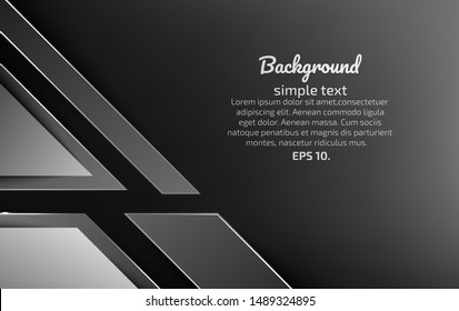 Black and gray abstract vector background images Modern geometric design concepts 