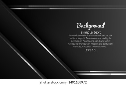 Black and gray abstract vector background Modern creative geometric design ideas For invitation cards or online media