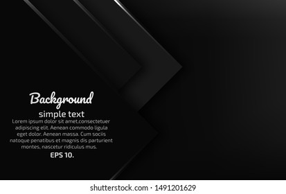 Black and gray abstract vector background Modern creative geometric design ideas For invitation cards or online media