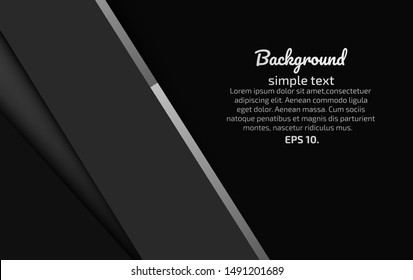 Black and gray abstract vector background Modern creative geometric design ideas For invitation cards or online media