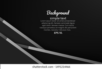 Black and gray abstract vector background Modern creative geometric design ideas For invitation cards or online media