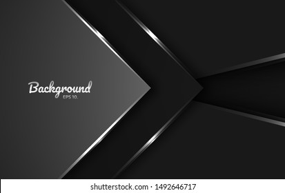 Black and gray abstract vector background Modern creative geometric design ideas For invitation cards or online media