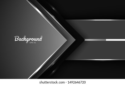 Black and gray abstract vector background Modern creative geometric design ideas For invitation cards or online media