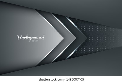 Black and gray abstract vector background Modern creative geometric design ideas For invitation cards or online media