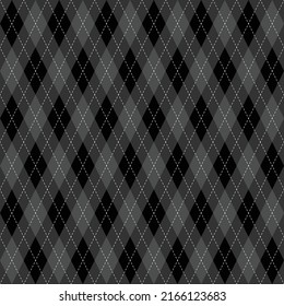 black gray argyle tartan seamless plaid