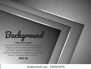 Black and gray background abstract shapes Modern geometry eps10 vector