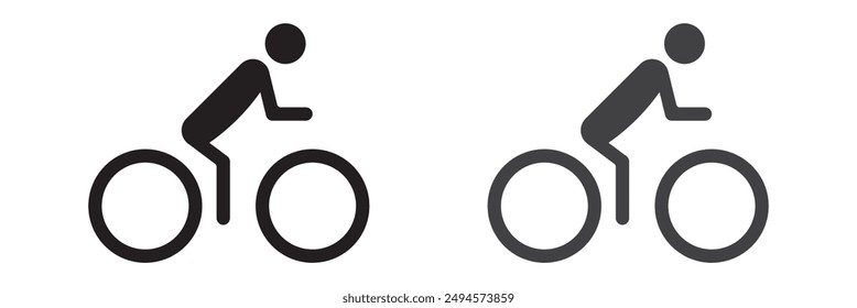 Black and gray bicycle icon.