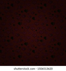 Black, gray and brown Vector illustration. Seamless Love fabric pattern for background.