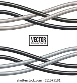 Black and gray cables vector background