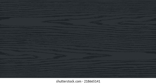 Black and gray color natural wood texture background on horizontal format in flat style. Realistic plank with annual years circles. This vector illustration design elements saved in 8 eps