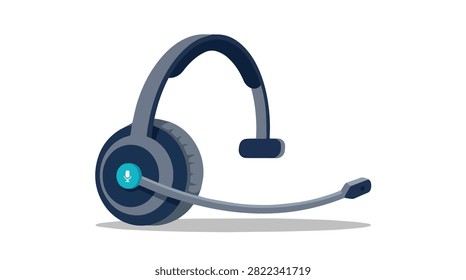 black and gray gaming headset with microphone for online gaming streaming and communication in a modern tech setup