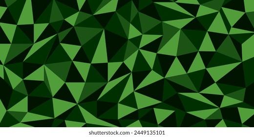 black, gray, green background with triangle pattern, vector 