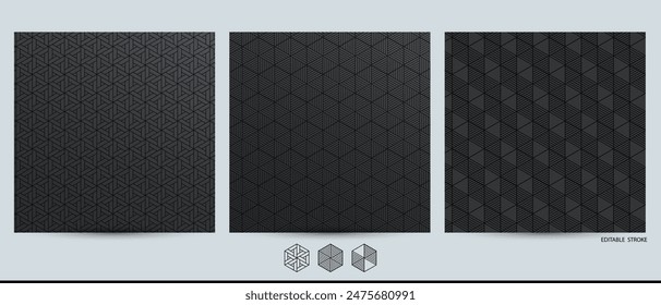 black gray line hexagon abstract geometric business pattern for business networking finance law lawyer education concept. background texture for elegant luxury business card brochure poster booklet