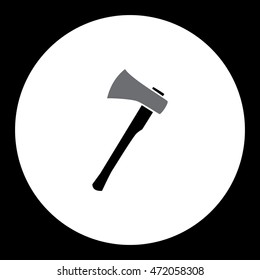 black and gray metal simple isolated axe eps10