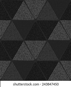 Black and gray modern geometric texture 3d. A seamless vector background.