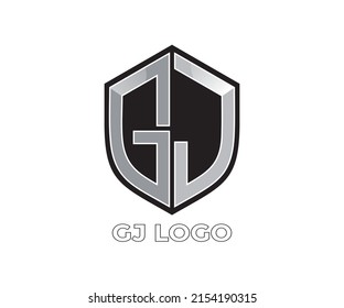 Black and gray nitial GJ logo design