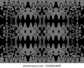 Patrón de Vector sin costuras Watersplash negro y gris