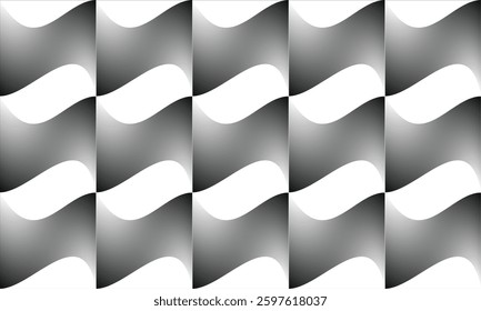 Black and gray wave background illustration vector image, pink gradient curve Horizontal row paper cut Thai traditional fabric patter