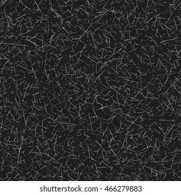 Black, gray and white colors abstract seamless template. Lines and prickles on black background. Vector illustration. EPS10.