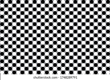 Black, gray and white rhombuses seamless pattern background. Vector illustration of black and white quadrilaterals. Checkerboard graphic. Wallpaper consist of repeatable texture.